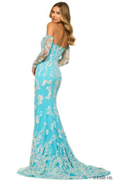 2 of 2 Sherri Hill 55425 Aqua