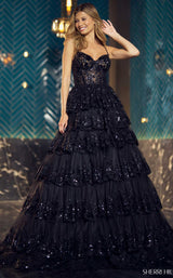 1 of 3 Sherri Hill 55925 Dress Black