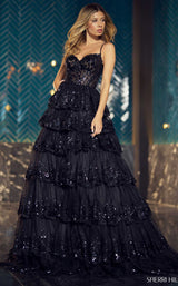 2 of 3 Sherri Hill 55925 Dress Black