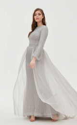 4 of 14 Tiara TAB926017 Dress Gray