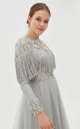 10 of 10 Tiara TAB926039 Dress Gray