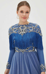 7 of 10 Tiara TAB926039 Dress Blue