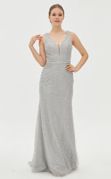 1 of 4 Tiara TAB926079 Dress Gray