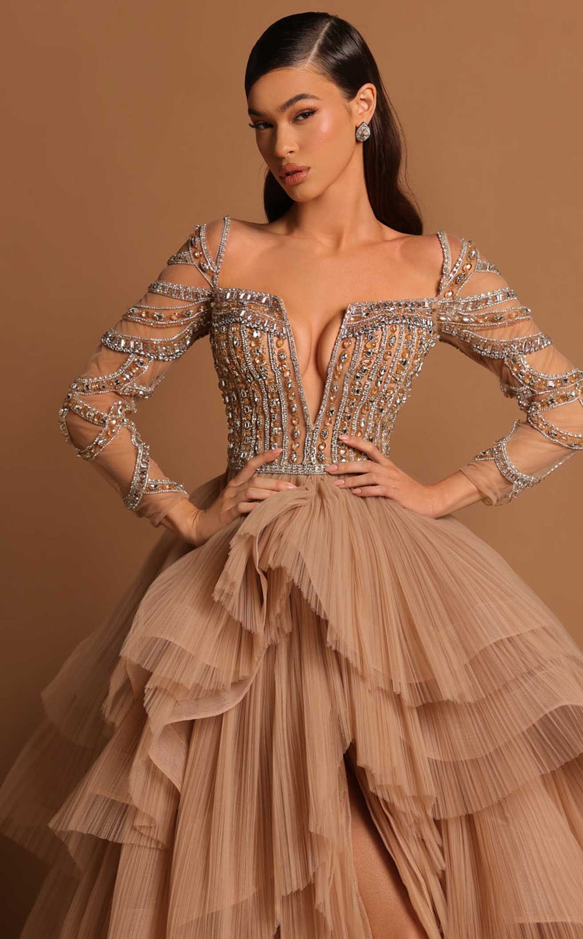 tarik ediz gold dress Tarik Ediz main image 1