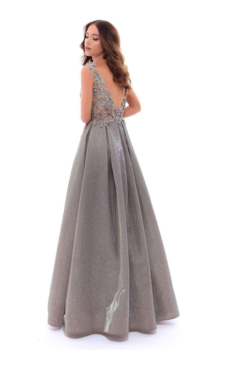 tarik ediz v neck satin dress 50444 Tarik Ediz 93444 Dress| TheDressWarehouse.com Everything on Sale, Always!