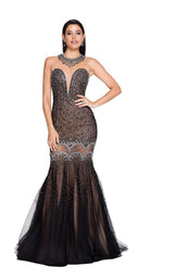 1 of 6 Terani 1811P5217 Black-Nude