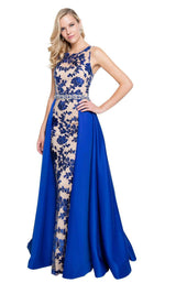 1 of 11 Terani 1812P5387 Royal/Nude