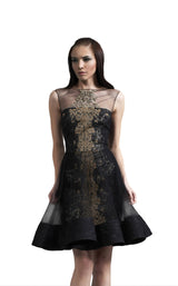 1 of 2 Revive by Tony Ward Ursula Dress Black-Gold