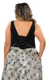 4 of 4 Lindas W1012 Dress Black-Silver