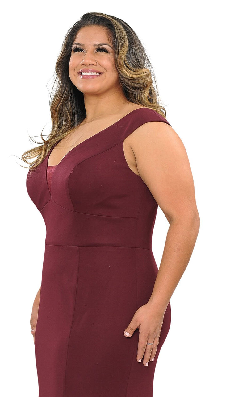 Lindas W1022 Dress Burgundy