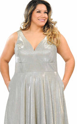 6 of 8 Lindas W1036 Dress Silver-Gold