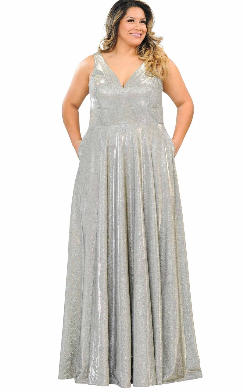 Lindas W1036 Dress Silver-Gold