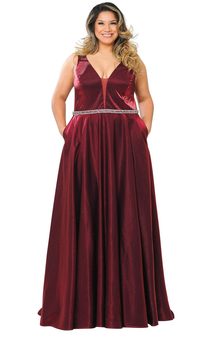 Lindas W1062 Dress Burgundy