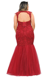 9 of 22 Lindas W1084 Dress Burgundy