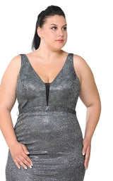4 of 6 Lindas W1086 Dress Black-Silver