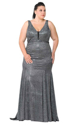 1 of 6 Lindas W1086 Dress Black-Silver
