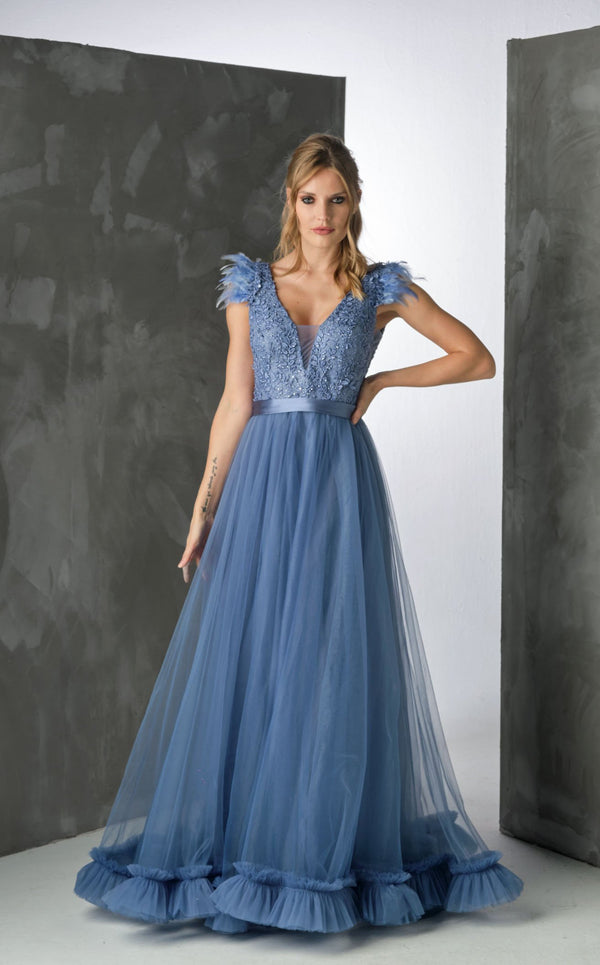 Rozallini Y0125 Dress Classic-Blue