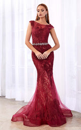1 of 4 Cinderella Divine A0225 Dress Burgundy
