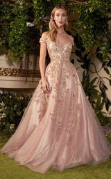 1 of 2 Andrea and Leo A1056 Dress Rose-Gold