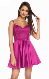 1 of 6 Alyce 3848 Dress Raspberry