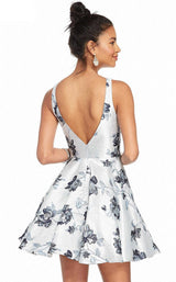 2 of 4 Alyce 3890 Dress Silver-Navy