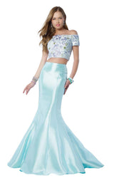 1 of 4 Alyce 6806 Blue-Radiance-Multi