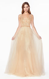 2 of 4 Cinderella Divine CD0150 Dress Champagne