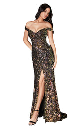 1 of 2 Cinderella Divine CF348 Dress Gold-Black