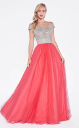 1 of 2 Cinderella Divine 8949 Coral