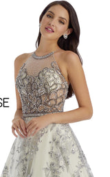 3 of 4 Clarisse 5164 Dress Ivory-Silver