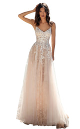 1 of 4 Clarisse 600203 Dress Ivory-Blush