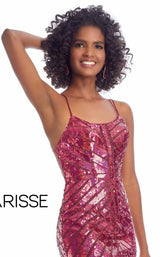 4 of 6 Clarisse 8002 Dress Fuchsia