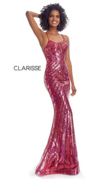 1 of 6 Clarisse 8002 Dress Fuchsia
