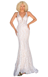 1 of 4 Clarisse 8016 Dress Ivory-Nude