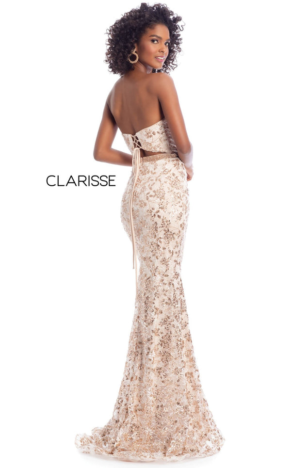 Clarisse 8017 Dress Gold-Nude
