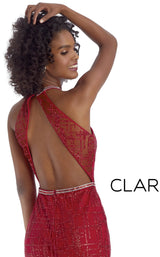 6 of 6 Clarisse 8018 Dress Deep-Red