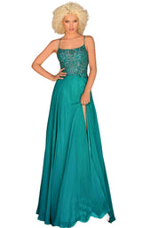 2 of 8 Clarisse 8022 Dress Dark-Emerald