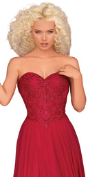 3 of 4 Clarisse 8023 Dress Vamp-Red