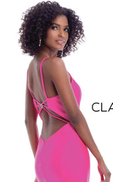 4 of 4 Clarisse 8044 Dress Neon-Pink