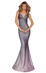 1 of 4 Clarisse 8095 Dress Purple-Ombre