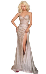 1 of 4 Clarisse 8117 Dress Gold-Silver