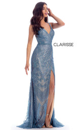 1 of 4 Clarisse 8126 Dress Teal-Nude