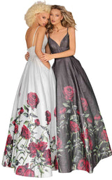 2 of 4 Clarisse 8131 Dress Silver-Print