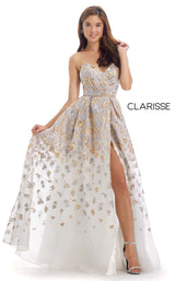 1 of 4 Clarisse 8135 Dress Platinum-Gold