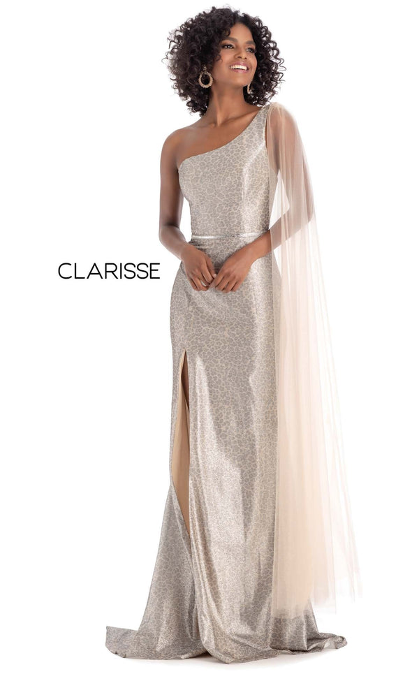 Clarisse 8170 Dress Champagne-Print