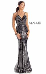 1 of 4 Clarisse 8174 Dress Black-Silver