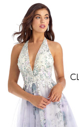 3 of 4 Clarisse 8205 Dress Ivory-Lilac-Print