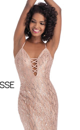 3 of 4 Clarisse 8222 Dress Rose-Gold