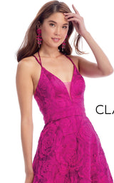 3 of 4 Clarisse 8228 Dress Fuchsia