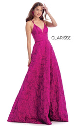 1 of 4 Clarisse 8228 Dress Fuchsia